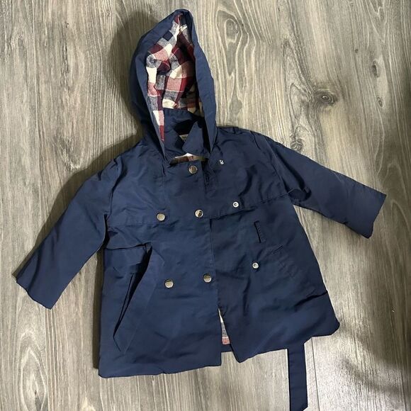 Zara girl navy blue button up jacket size 12-18 months - Picture 1 of 4